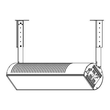 Sunstar Heating Products SunStar Wall/Ceiling Telescopic Mounting Bracket Kit for GLASS Infrared Heaters 15in- 30in Space 44560352